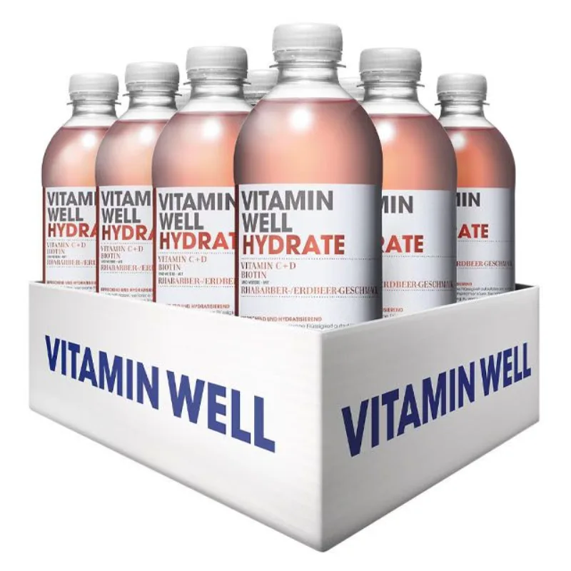 Vitamin Well Hydrate Rhabarber-Erdbeere 50 cl