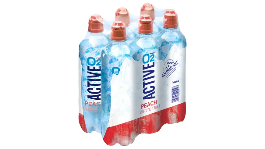 Active O2 Pfirsich-Weisser Tee Sportverschluss 50 cl