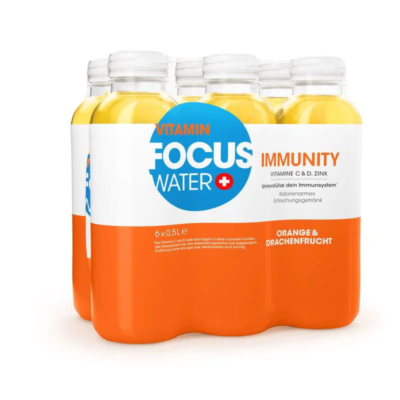 FocusWater Immunity Orange-Drachenfrucht 50 cl