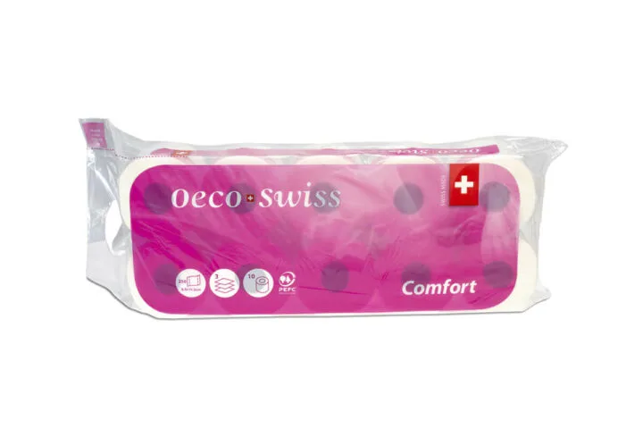 Oeco Swiss Toilettenpapier Swiss Comfort 3-lagig 10 Rollen