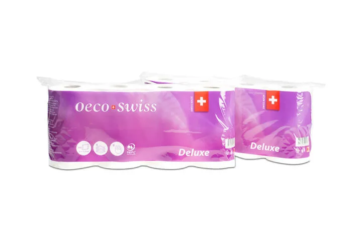 Oeco Swiss Toilettenpapier Swiss Deluxe 4-lagig 8 Rollen