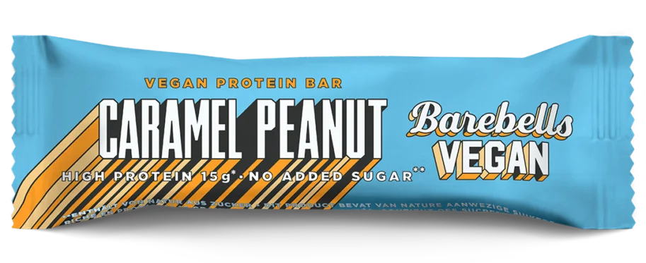 Barebells Barretta proteica vegana Caramello e arachidi 12x55g