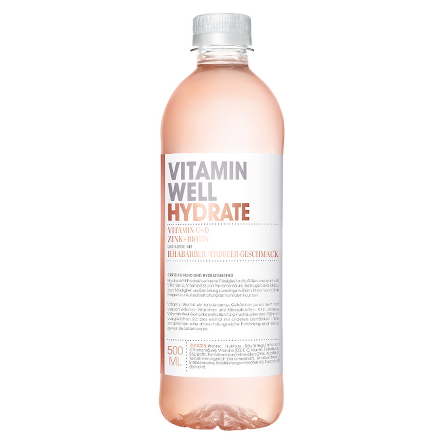 Vitamin Well Hydrate Rhubarbe-Fraise 12x500ml