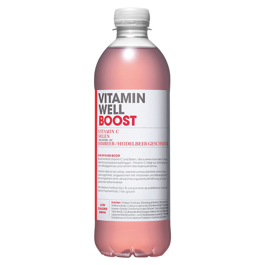 Vitamin Well Boost Raspberry-Blueberry 12x500ml