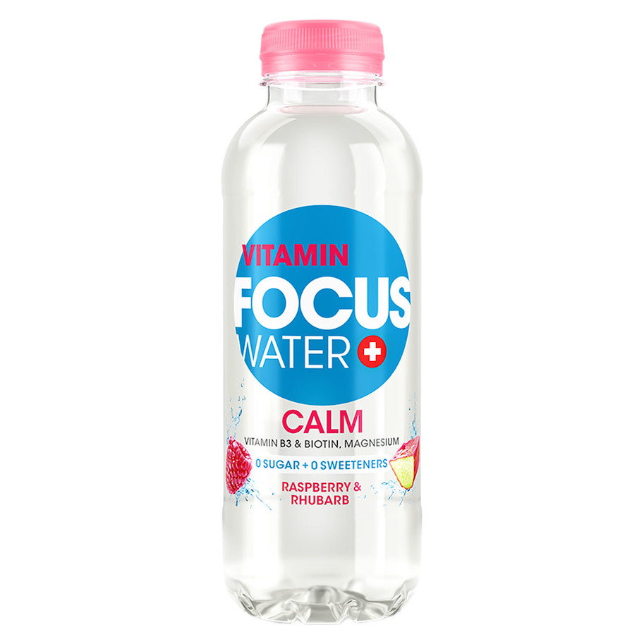 FocusWater Calm Rhubarb-Raspberry 12x500ml