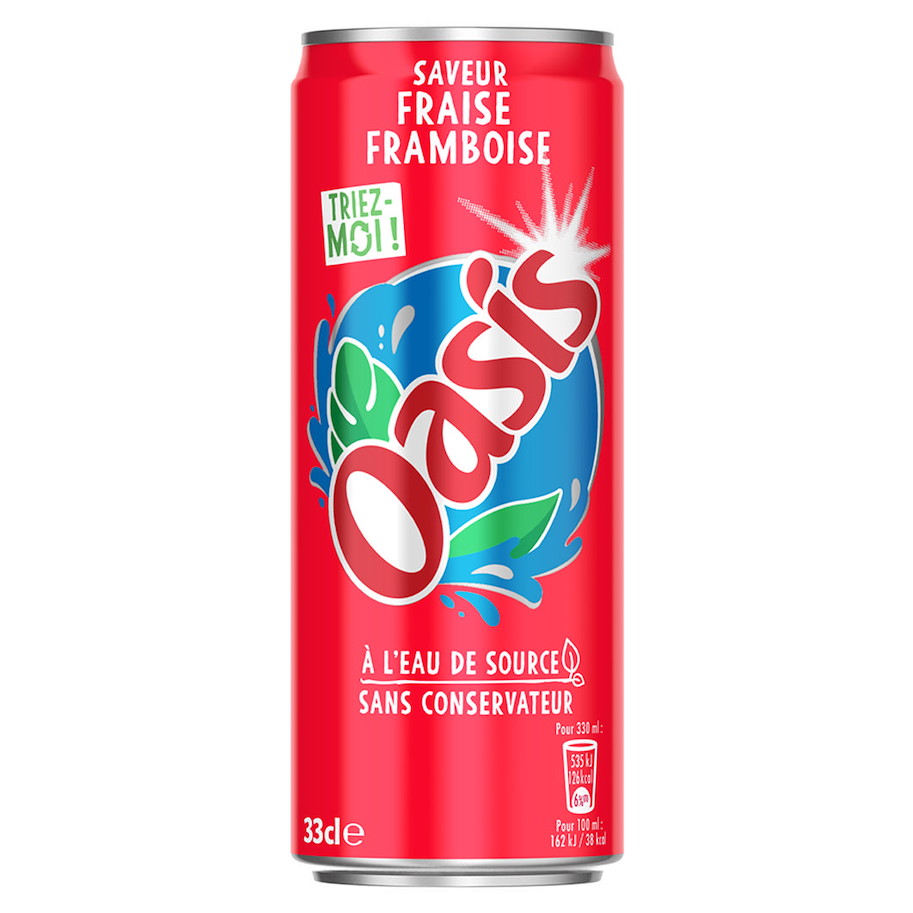 Oasis fraise-framboise 24x330ml