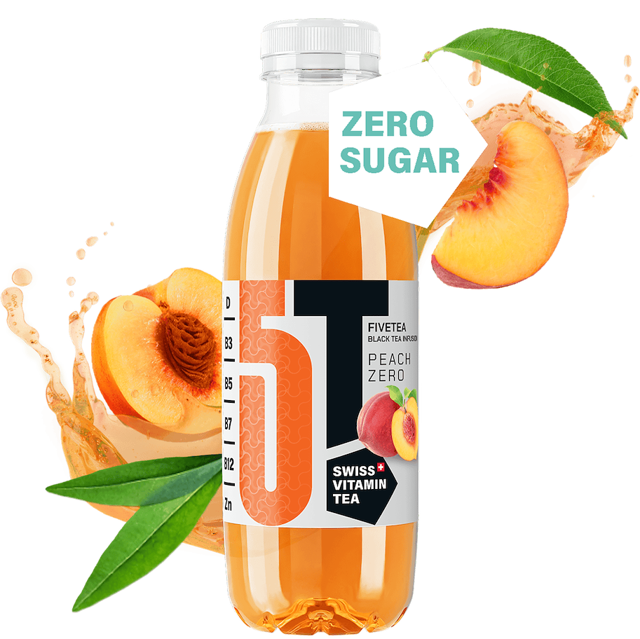 Thé glacé Fivetea Pêche Zero 500ml